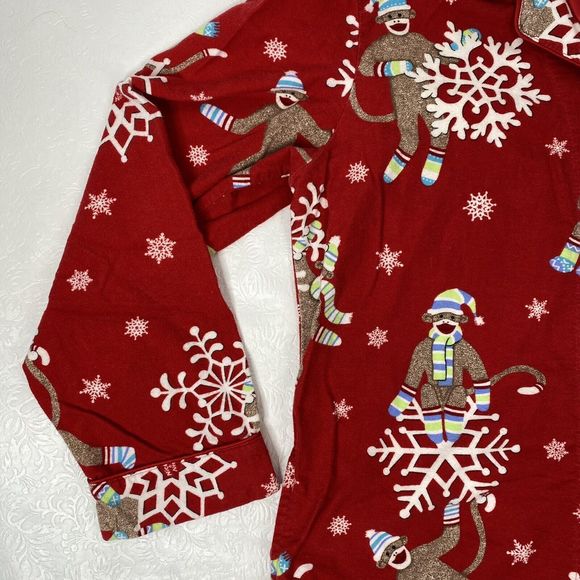 Nick & Nora Sz Medium Sock Monkey Sleep Shirt - Picture 3 of 9